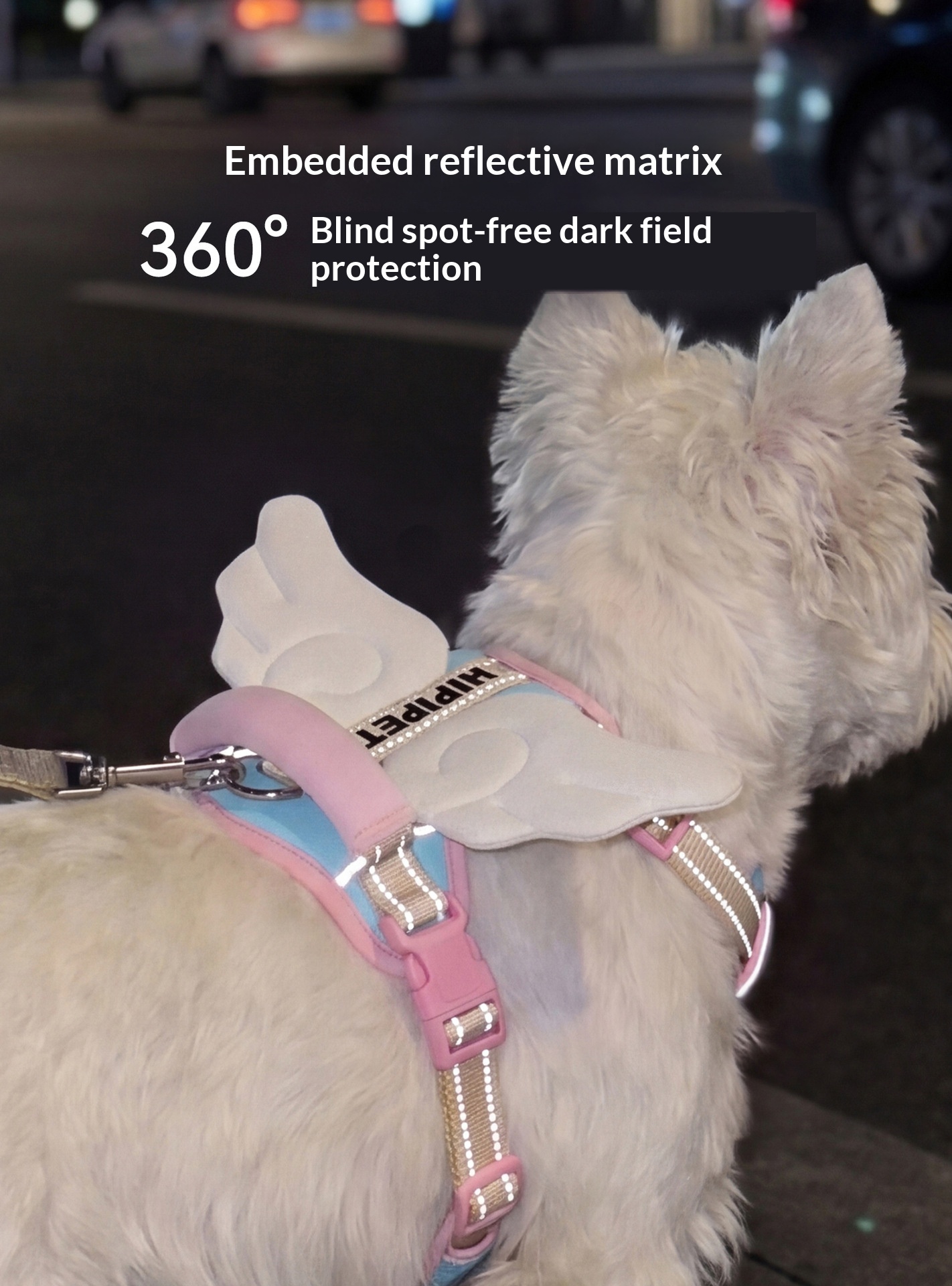 Angel Wings Dog Leash Outdoor Vest-Style Harness detail photo 2