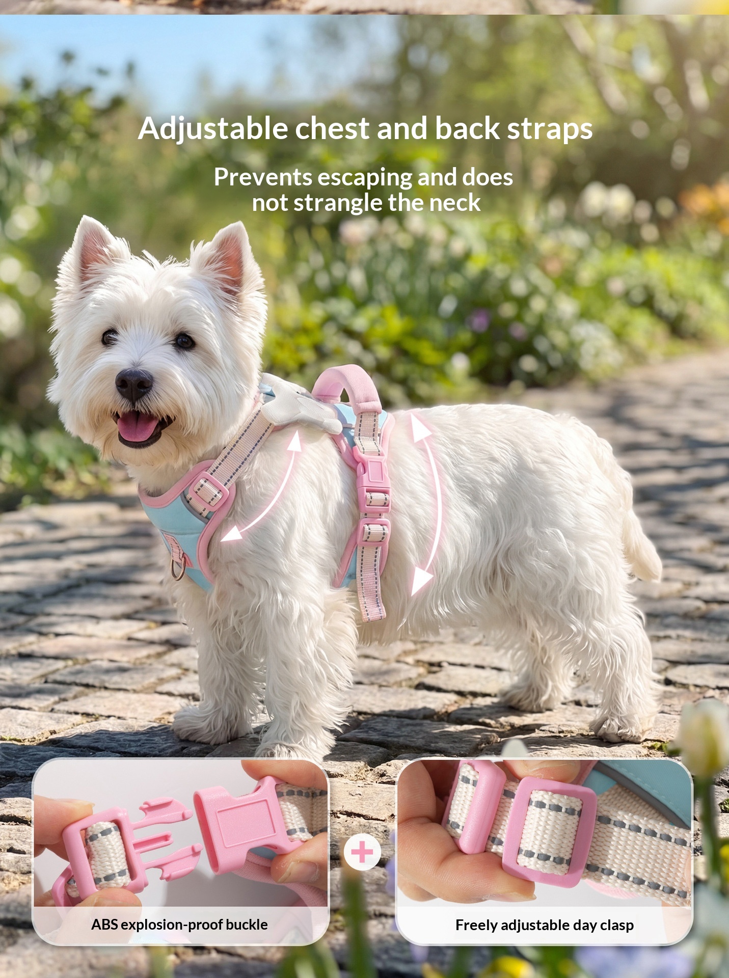 Angel Wings Dog Leash Outdoor Vest-Style Harness detail photo 5