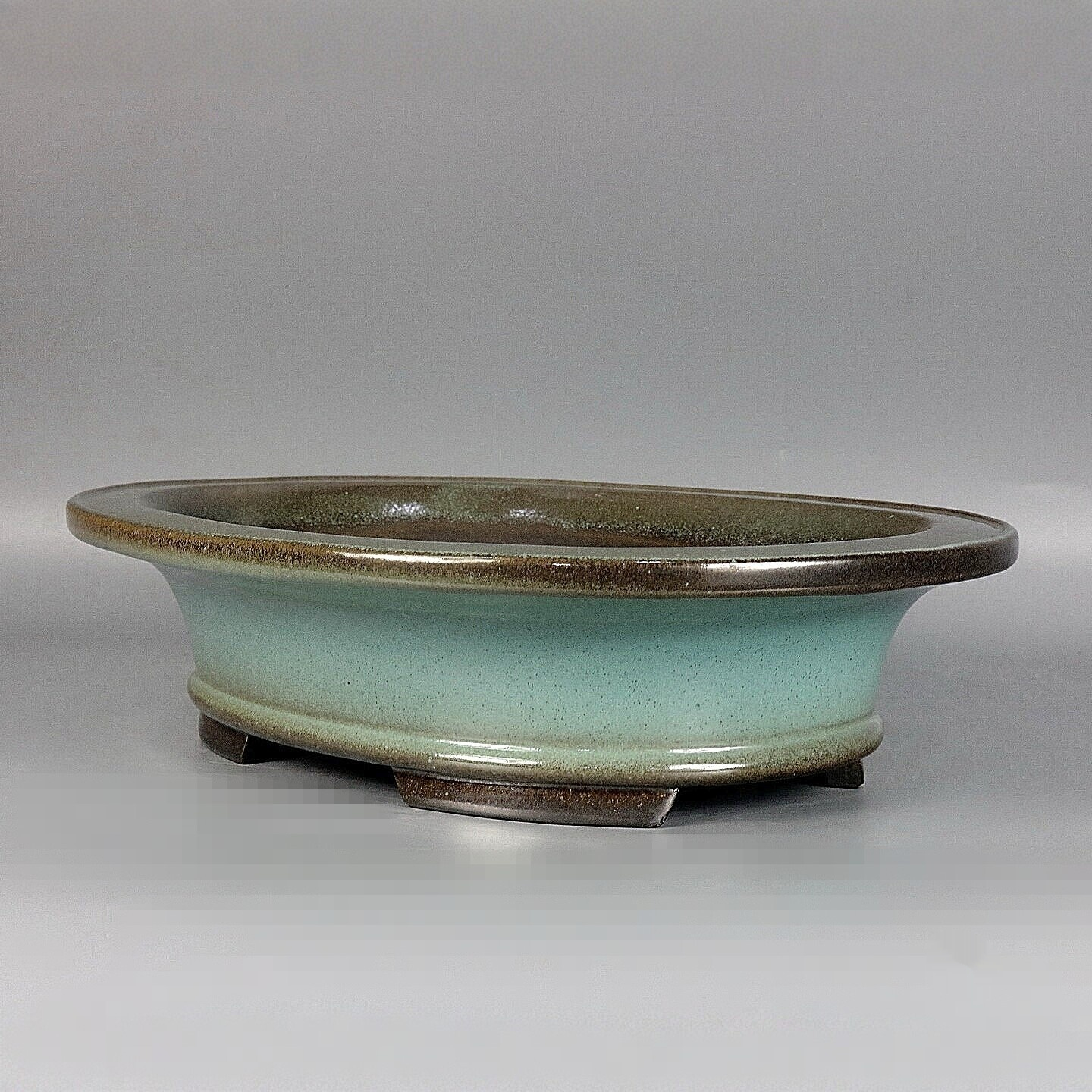 Yixing Purple Clay Exquisite Colored Glazed Bonsai Pot