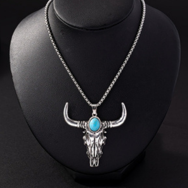 Zodiac Ox Retro Animal Necklace For Men And Women