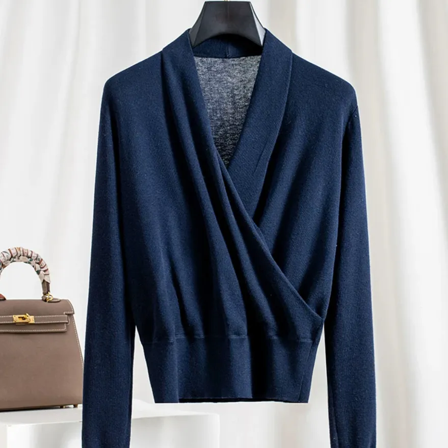 Womens Knitted Top Autumn Winter Long-Sleeve Bottoming
