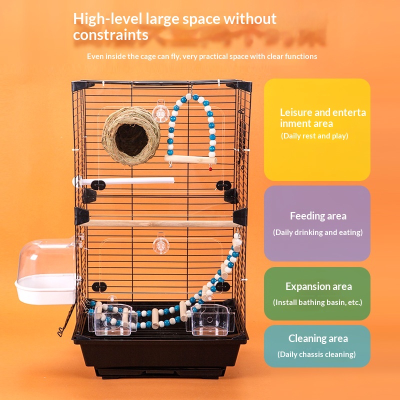 Heightened Transparent Birdcage Parrot Display Cage