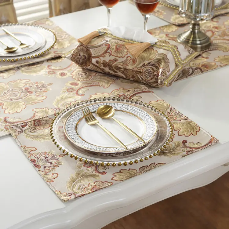 Placemat Table Mat Jacquard Anti-scalding Heat Insulation Plate Bowl West Placemat