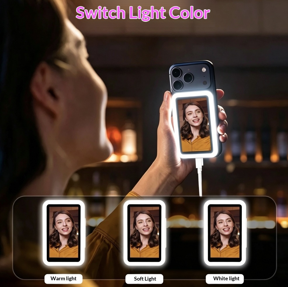 Fill-light Lamp With Audio Function For Mobile Phone Selfie And Screen Mirroring 1