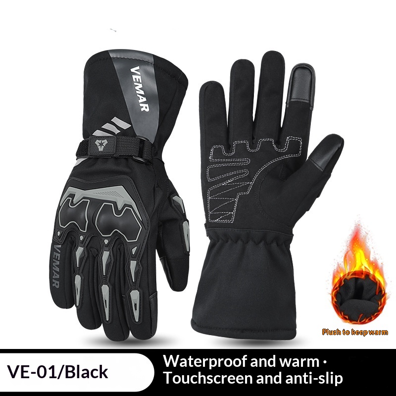 Mens Winter Waterproof And Warm Motorcycle Riding Gloves