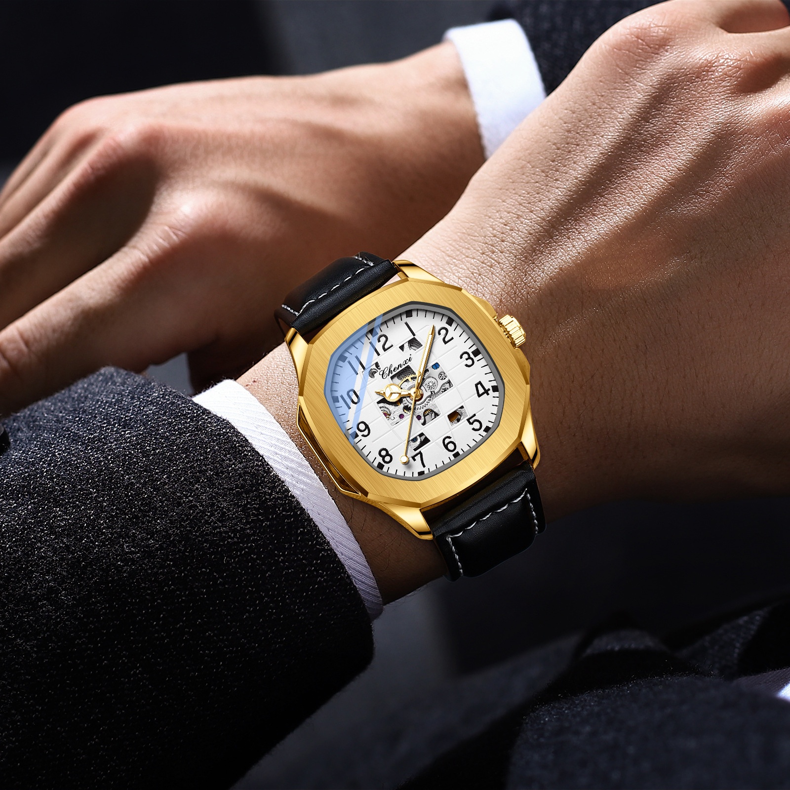 High-end Square Mechanical Mens Watch