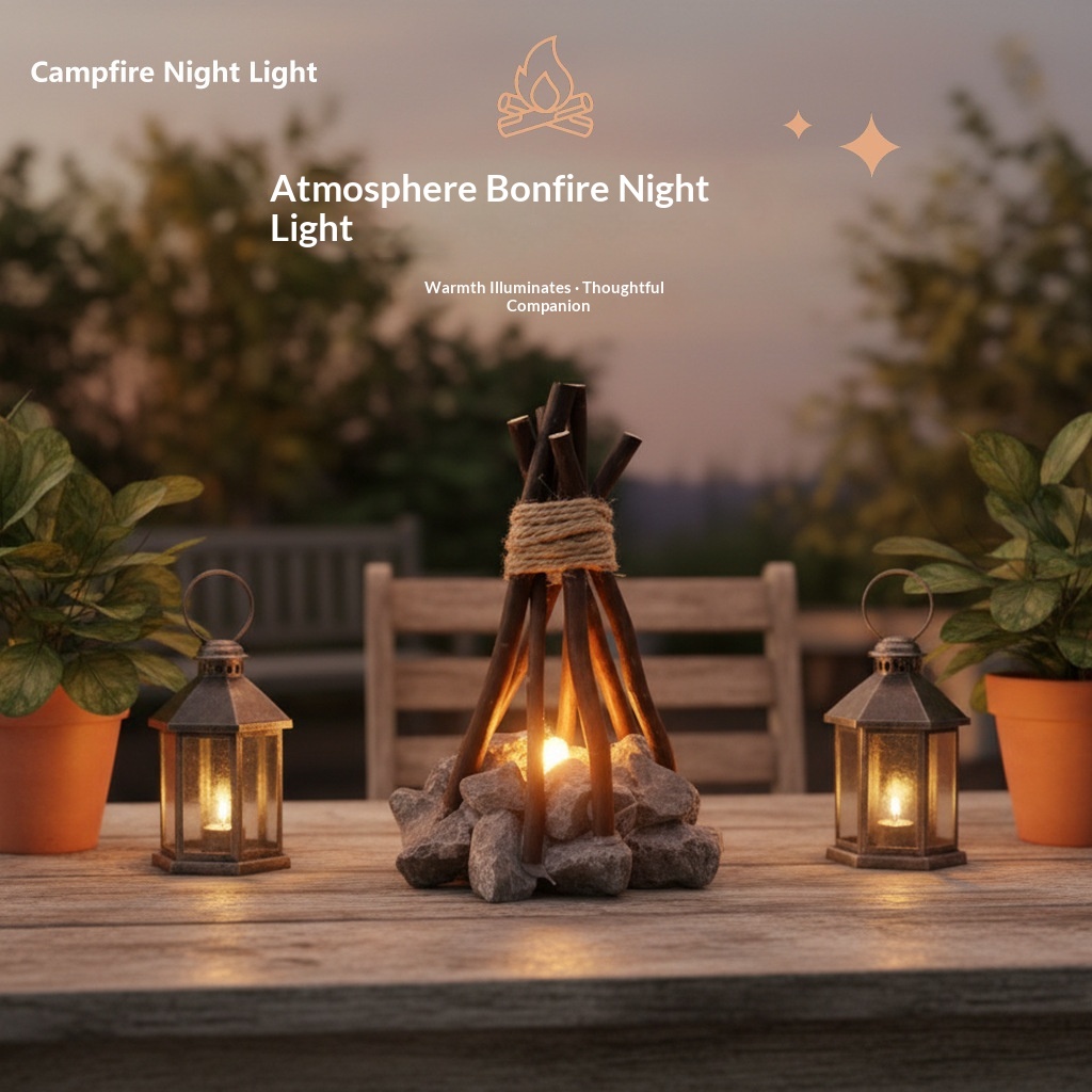 LED Retro Campfire Outdoor Indoor Decorative Atmosphere Flame Light