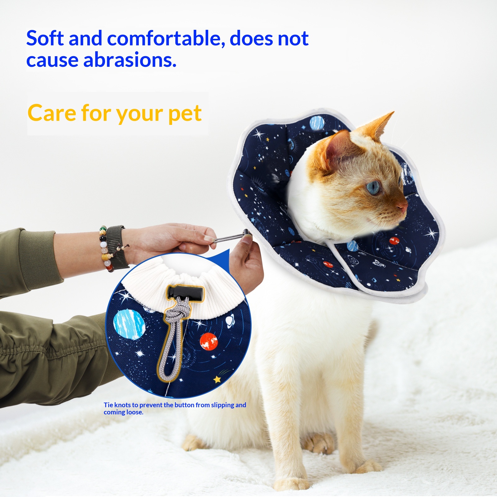Cartoon-printed Elizabethan Collar Pet Protector