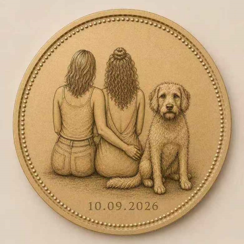 Brass Gold-plated Commemorative Coin