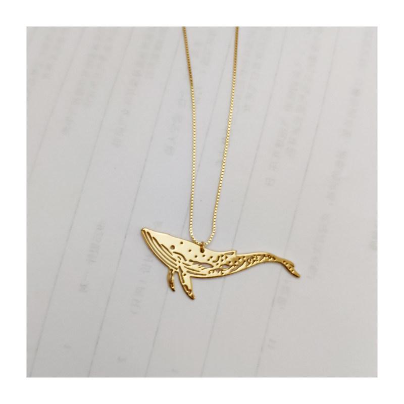 Long Versatile Little Whale Necklace Sweater Chain
