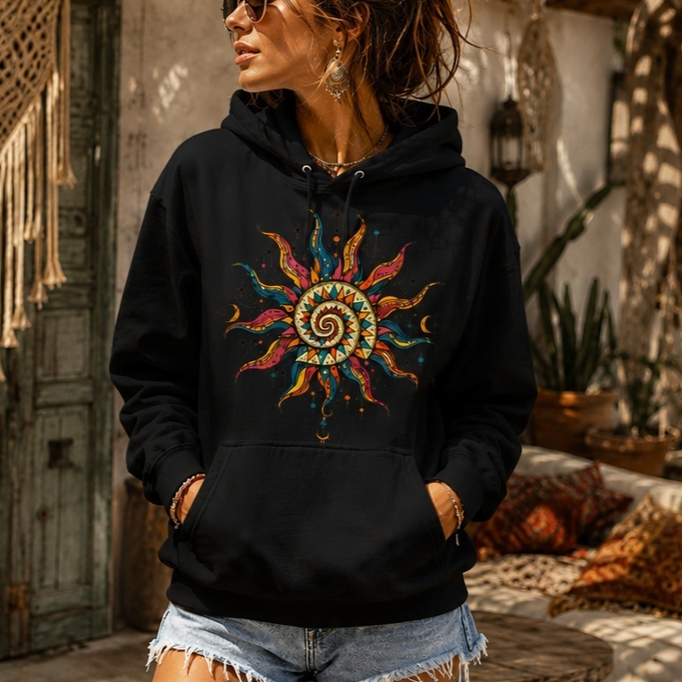 European Size Drop-shoulder Sleeve Casual Sports Hoodie Sweater