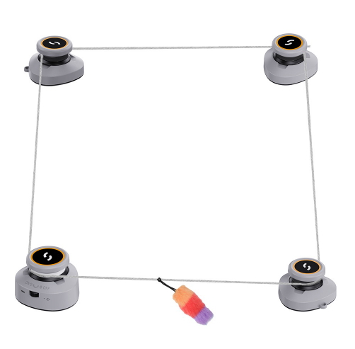 Cross-border New Electric Cat Teaser Wand Cat-walking Toy - Cross-border New Electric Cat Teaser Wand Cat-walking Toy Gray One Drag Three