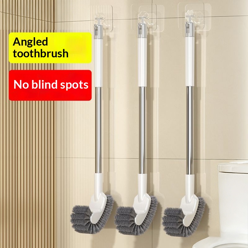 Bathroom Toilet Brush With A Curved Head For Household Use