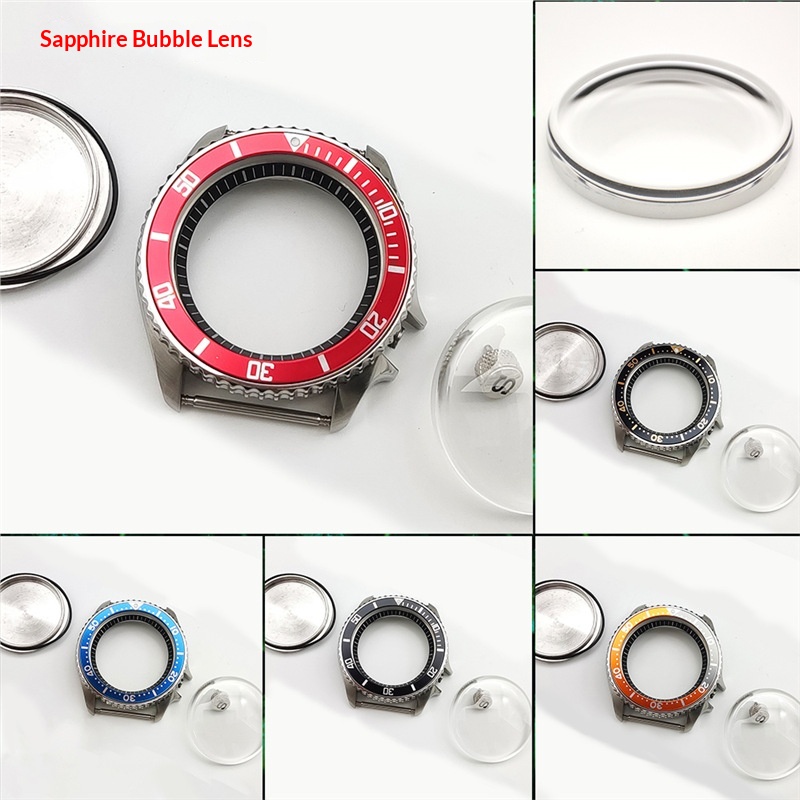 Substitute 007 Mechanical Watch Case Bubble type Convex Lens Watch Case