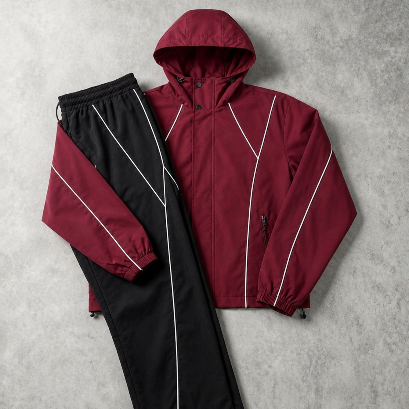 Loose-fitting Windproof Top And Wide-leg Pants Set