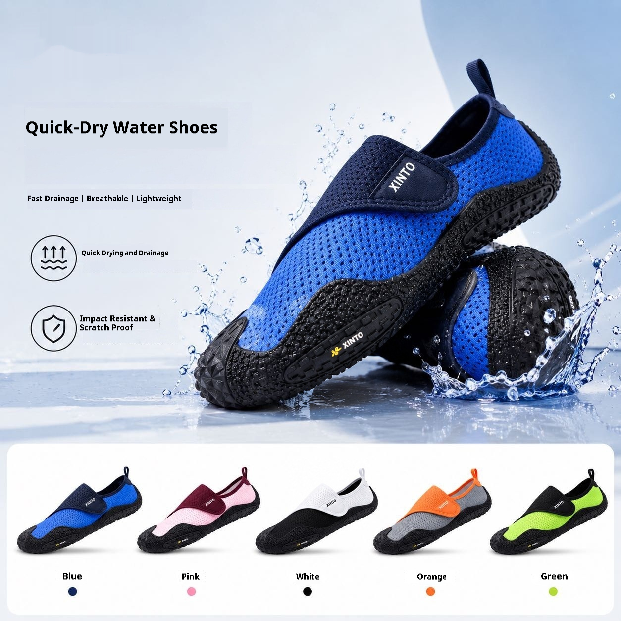 Mens And Womens Quick Drying Beach Shoes Stream Wading Shoes For Outdoor Water Activities