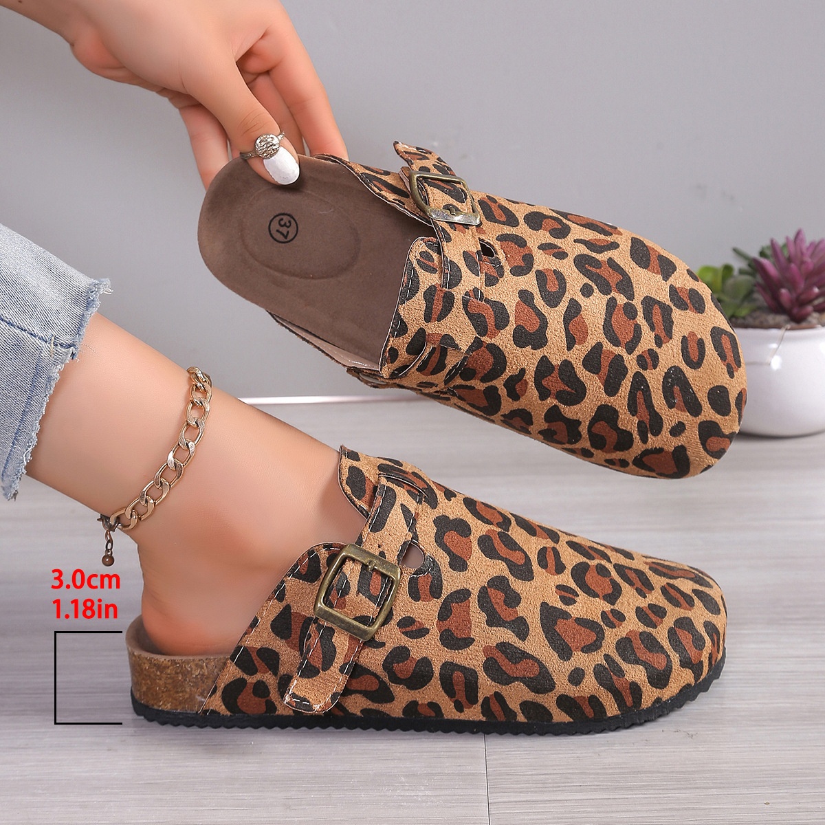 Plus-size Boken Closed-toe Half-slippers Women's Summer Outdoor Sandals