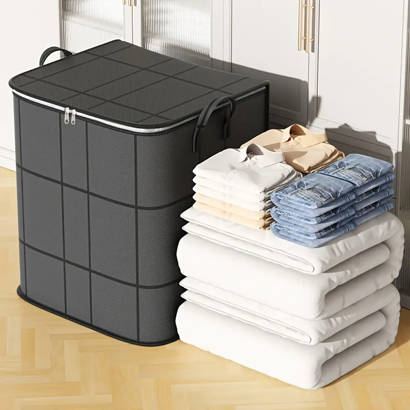 Foldable Clothes Storage Bag Large Capacity Organizer with Handle