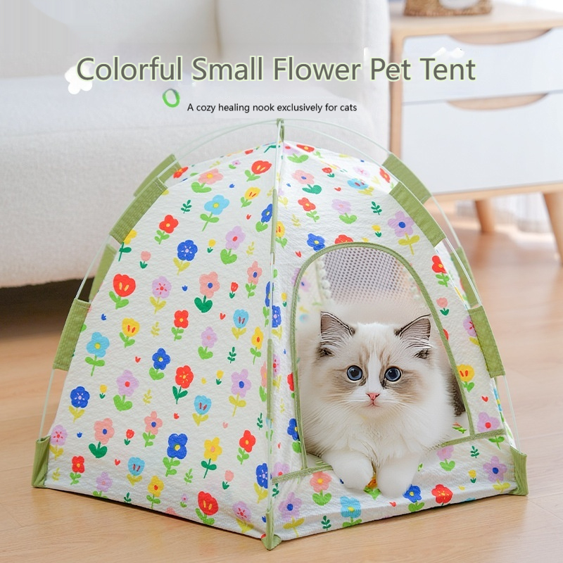 Summer Pet Tent For Cats And Dogs Breathable Heat-Insulated And Sun-Protective