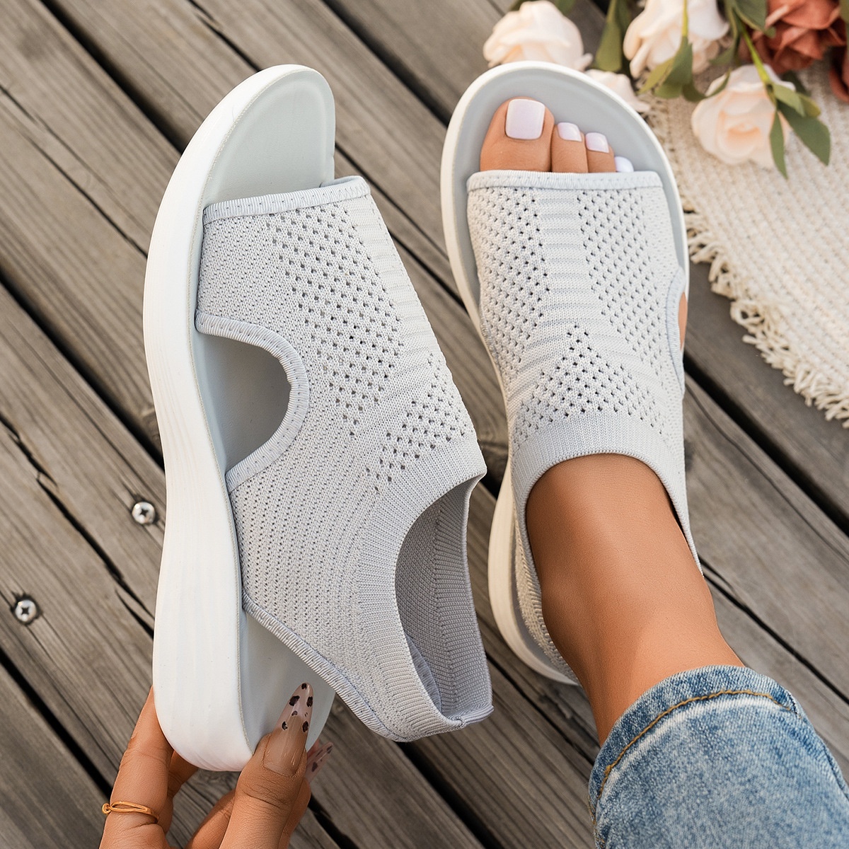 Flyknit Slip-On Sandals, picture 6 of 7