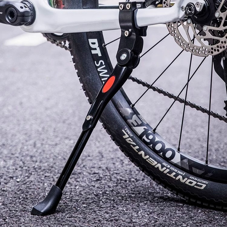 Mountain Bike Side Kickstand Aluminum Alloy No-Drill Bicycle Parking Rack