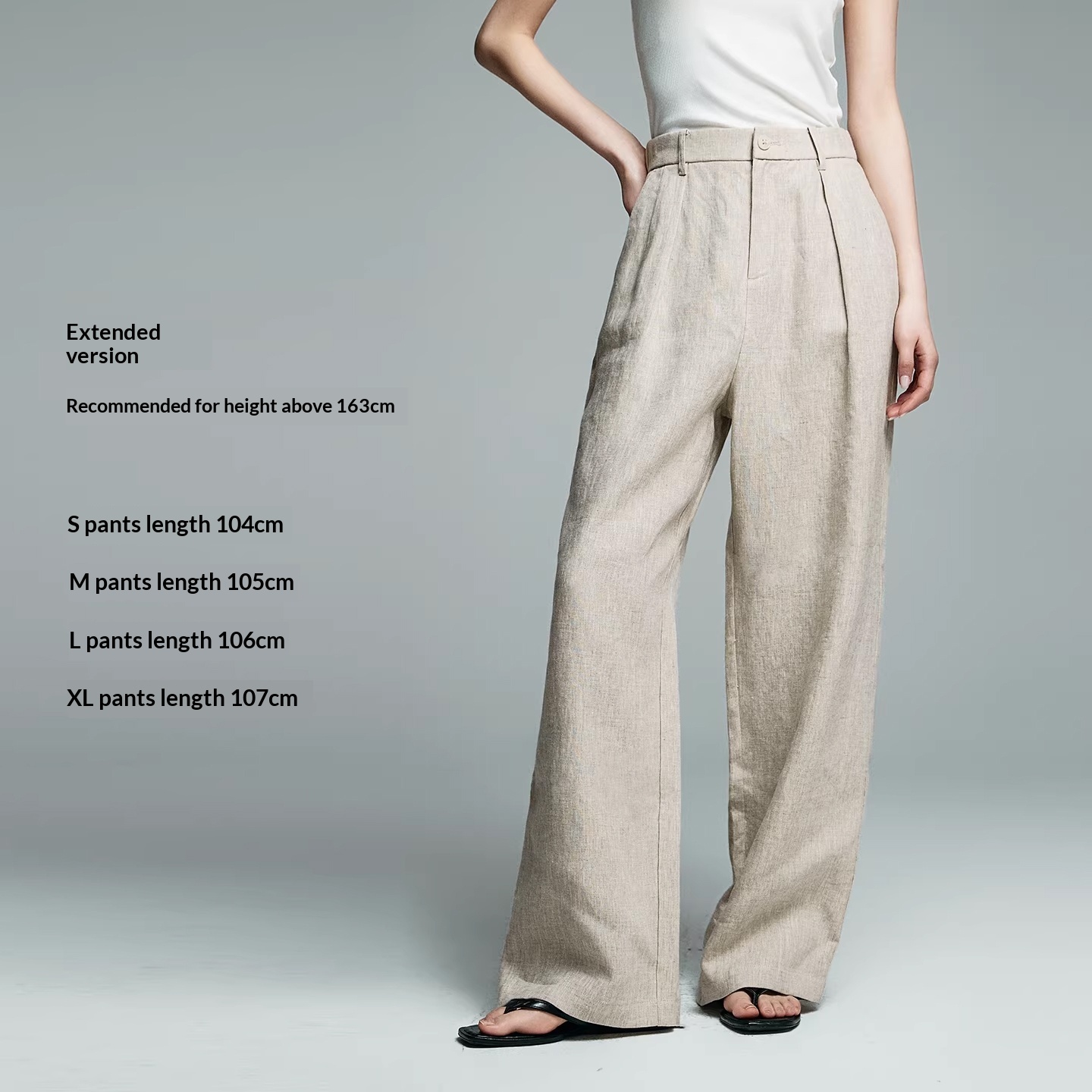 Relaxed-fit All-linen Trousers For Women (Natural Linen