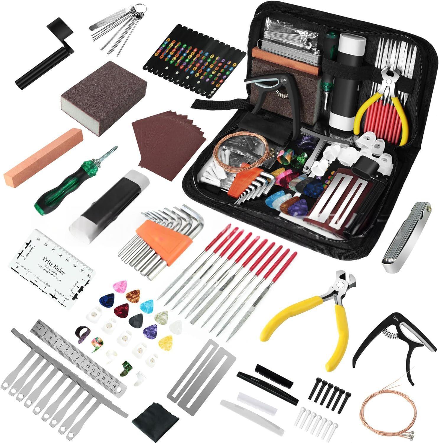 Guitar Repair Tool Kit For Guitar Maintenance Upkeep And Cleaning