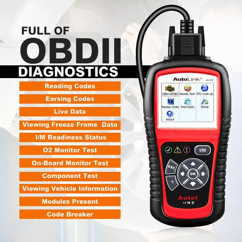 Doutong AUTEL AL519 Automotive Diagnostic Scanner OBD2 Multilingual International
