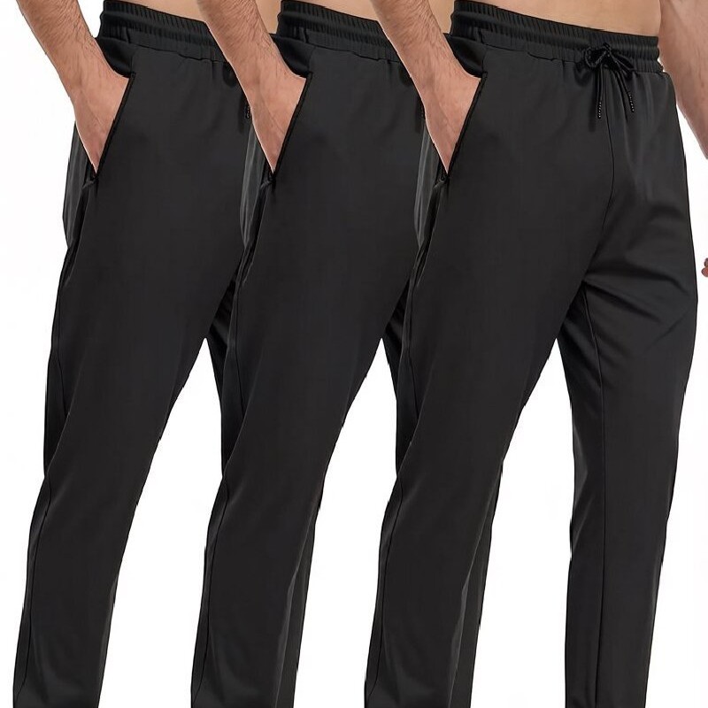 Men's Elastic Lightweight Leg Pants Zipper