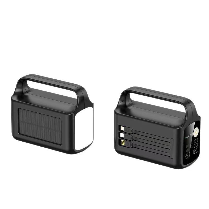 Black Solar-powered Portable Lamp
