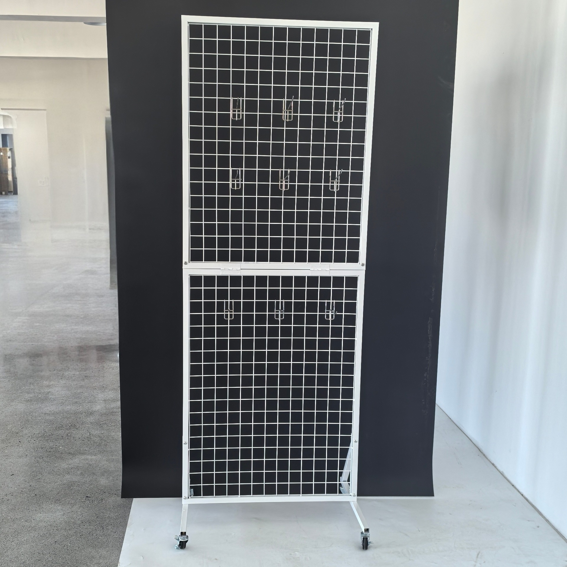 Metal Display Stand Foldable Mesh Booth Display Rack