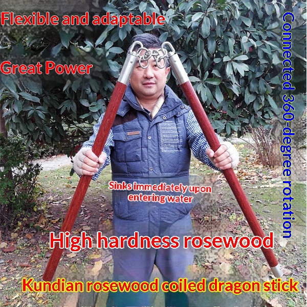 Rotating Disc-shaped Dragon Staff Wood