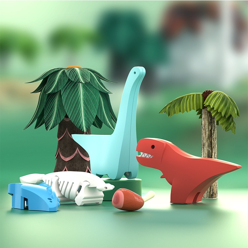 Harfo Dinosaur Puzzle Toy Assembly Boys Building Blocks Educational Intelligence Model