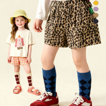 Kids' Shortsvibrant Retro Contrast-color Versatile Trendy Casual Pants