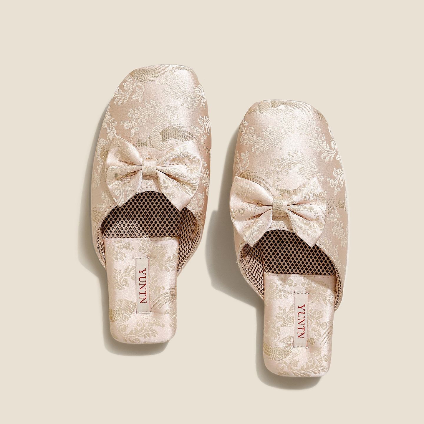 Chinese-style Elegant Silk Satin Mule Sandals