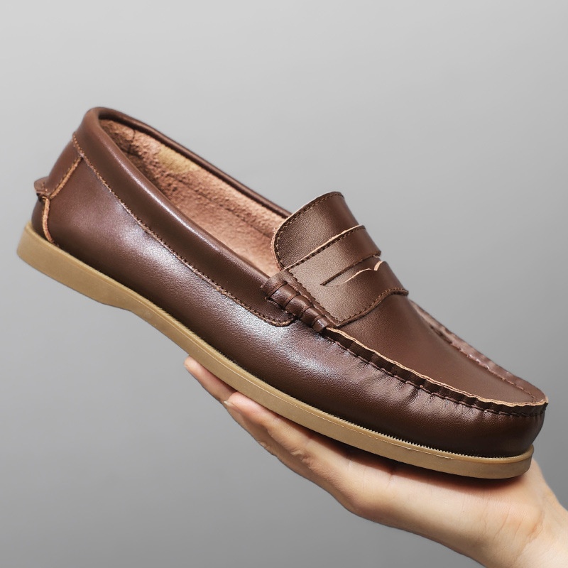Korean-style Trendy Driving Loafers Casual Shoes Leather Shoes For Men