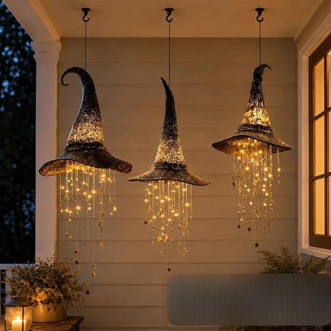 Glowing Witch Hat Hanging Bell Craft