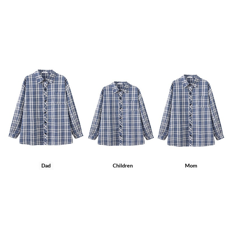 New Plaid Korean-style Chic Mother-and-child Matching Casual Shirt For Kids Versatile And Easy To Style — photo 1