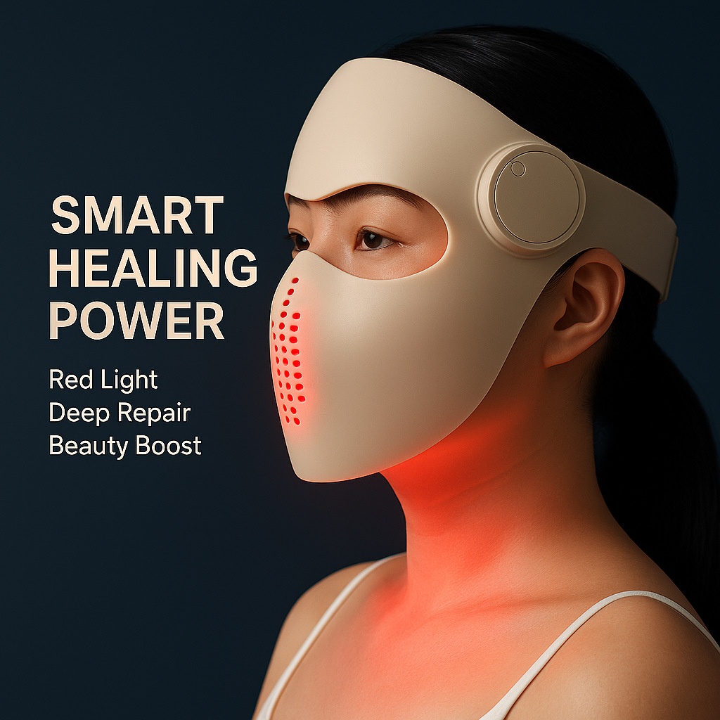 Laser LED Red, Blue, And Infrared Light Facial Beauty Mask Laser Handheld Device