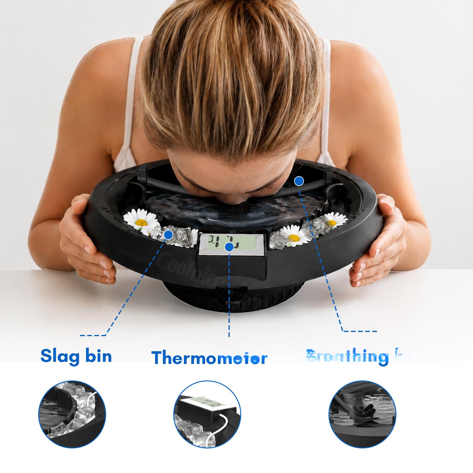 Foldable Ice Pack Facial Care Beauty Ice Bath Basin With Ice Trays