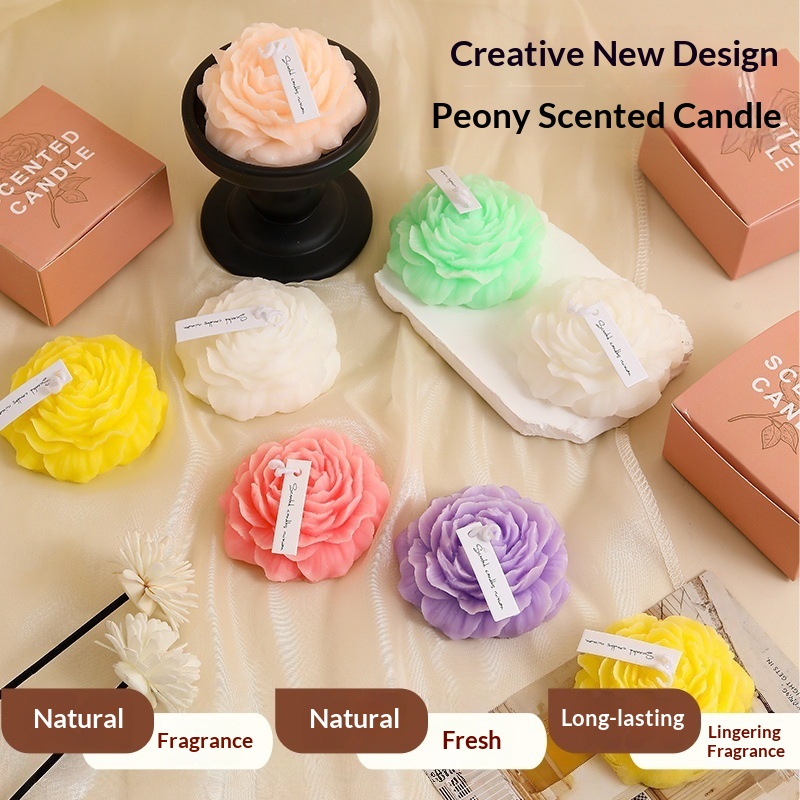 Peony Flower Fragrance Candle Tanabata Valentine's Day Aroma Candle Ornaments