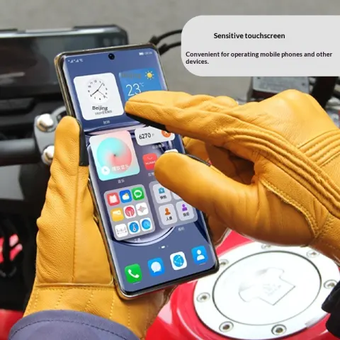 Motorcycle and Bicycle Outdoor Cycling Retro Artificial Leather Gloves