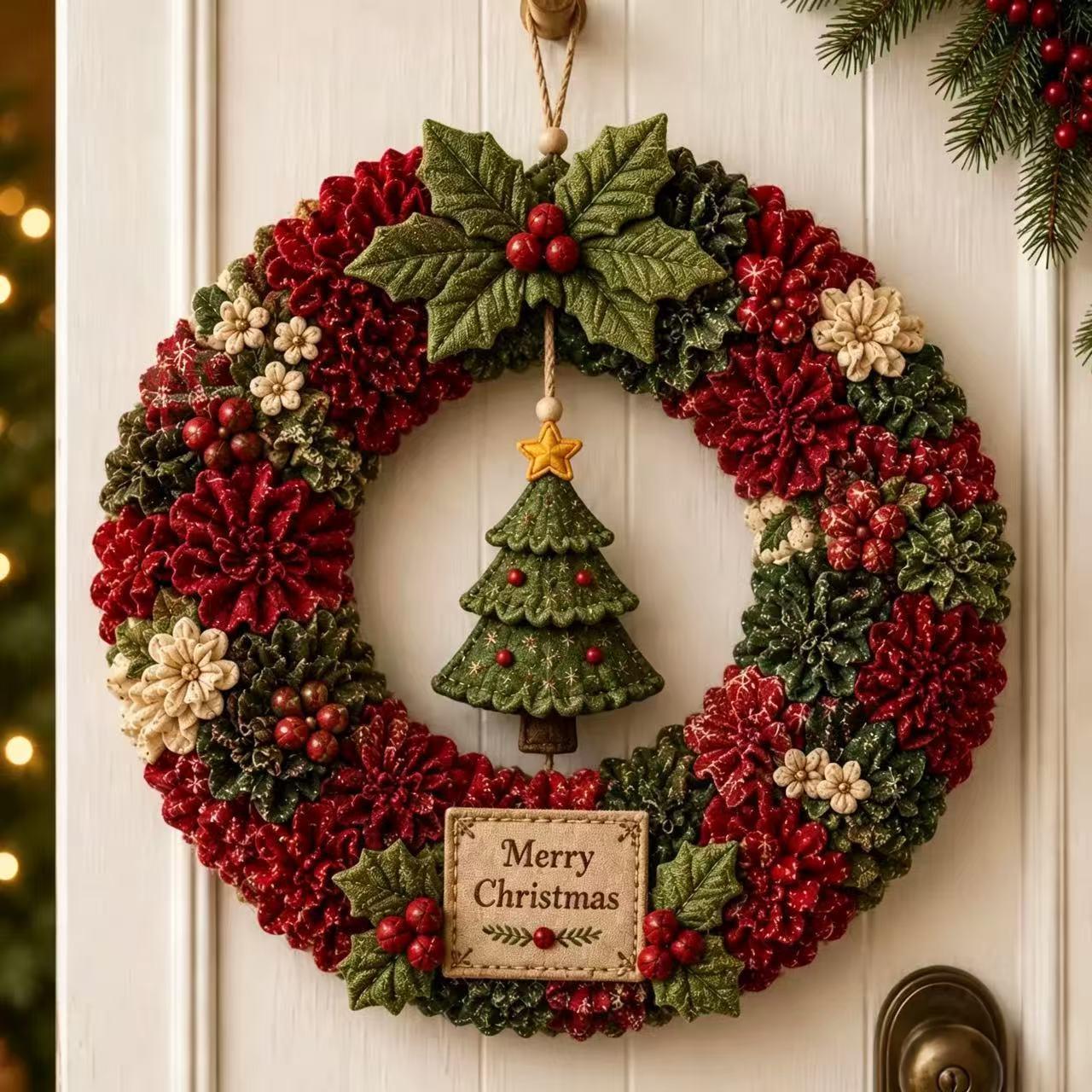 DIY Fabric Punch Needle Wreath Kit — image 1
