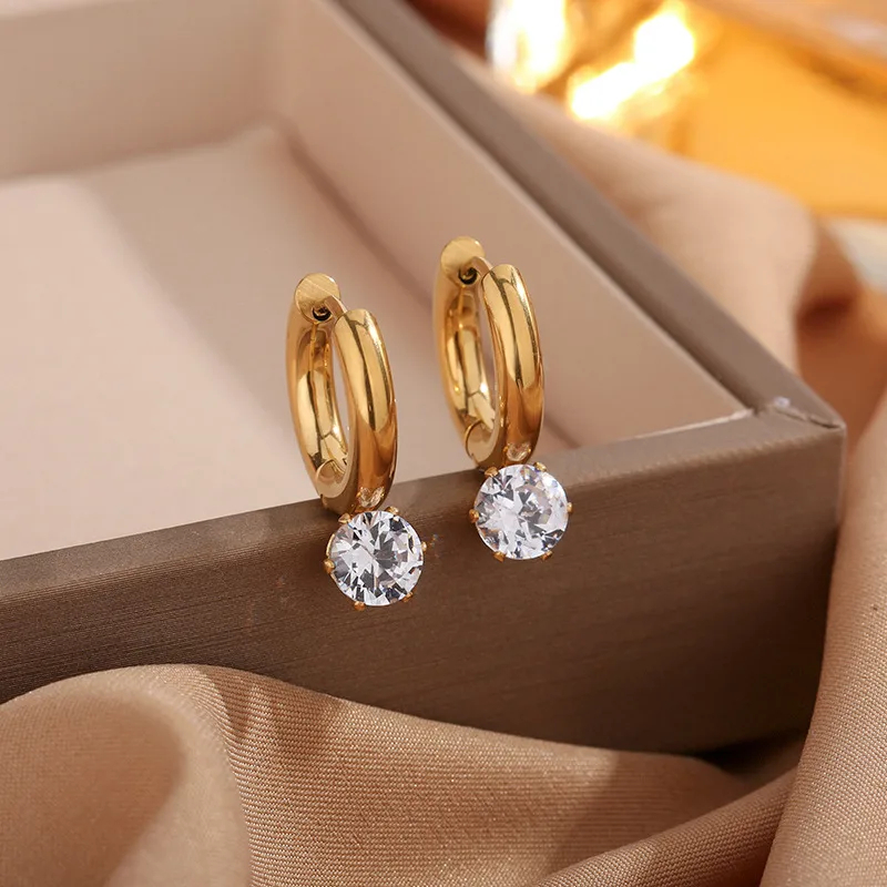 Star Pattern Earrings For Women In 316 Stainless Steel
