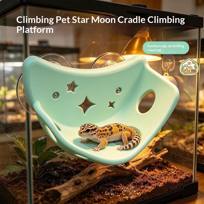 Climbing Platform With Leaf-shaped Suction Cups For Reptiles