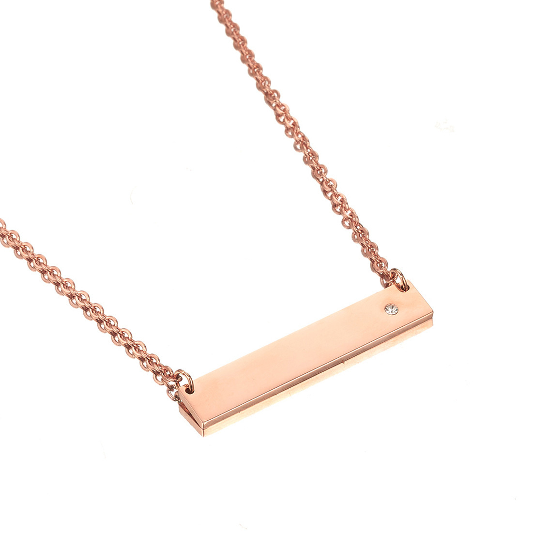 Women's Necklace Fashion DIY Name Logo Engraved Choker Chain 5
