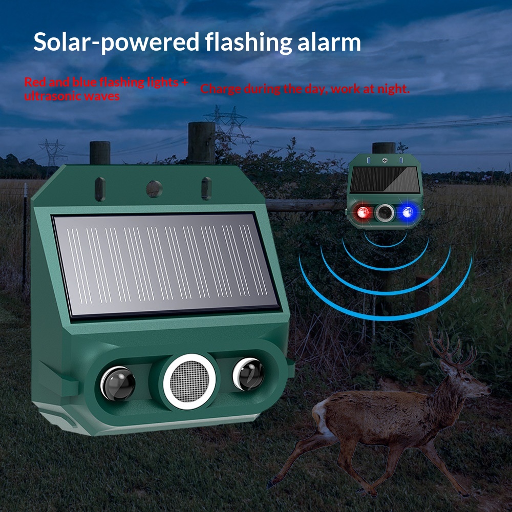 Outdoor Flashing Ultrasonic Rodent Repeller