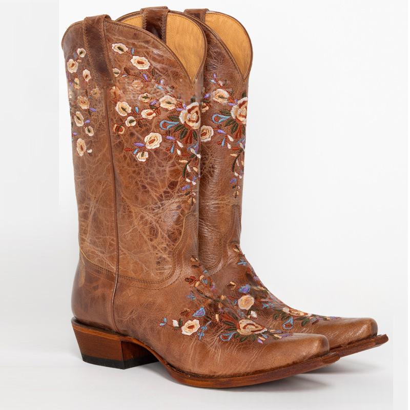 Retro Boots Embroidered Western Cowboy Bohemian