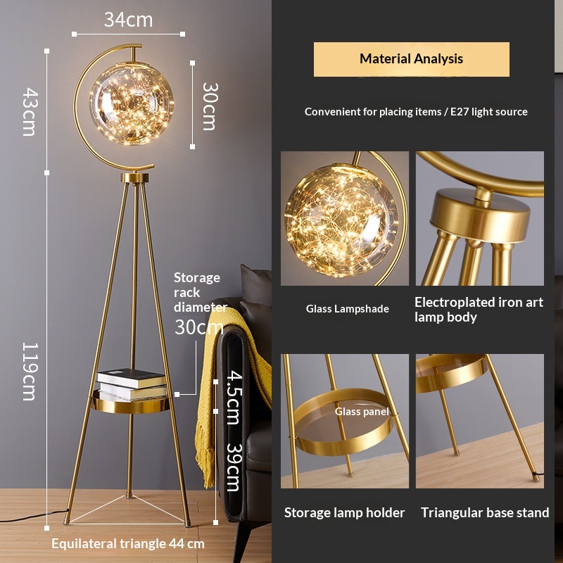 Creative Personalized Glass Globe Floor Lamp For The Living Room And Bedroom Bedside 5