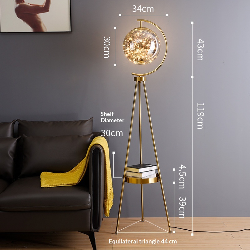 Creative Personalized Glass Globe Floor Lamp For The Living Room And Bedroom Bedside 6